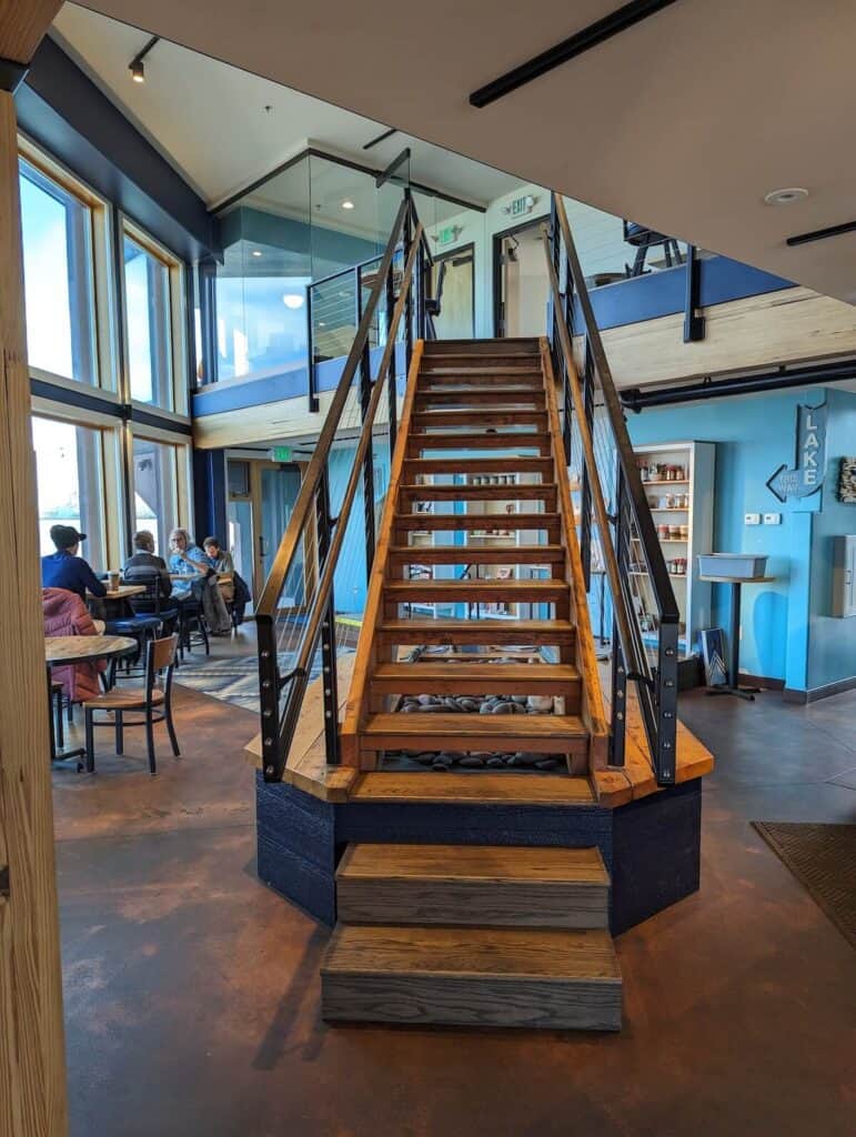 sandbar cafe ashland stairs portrait