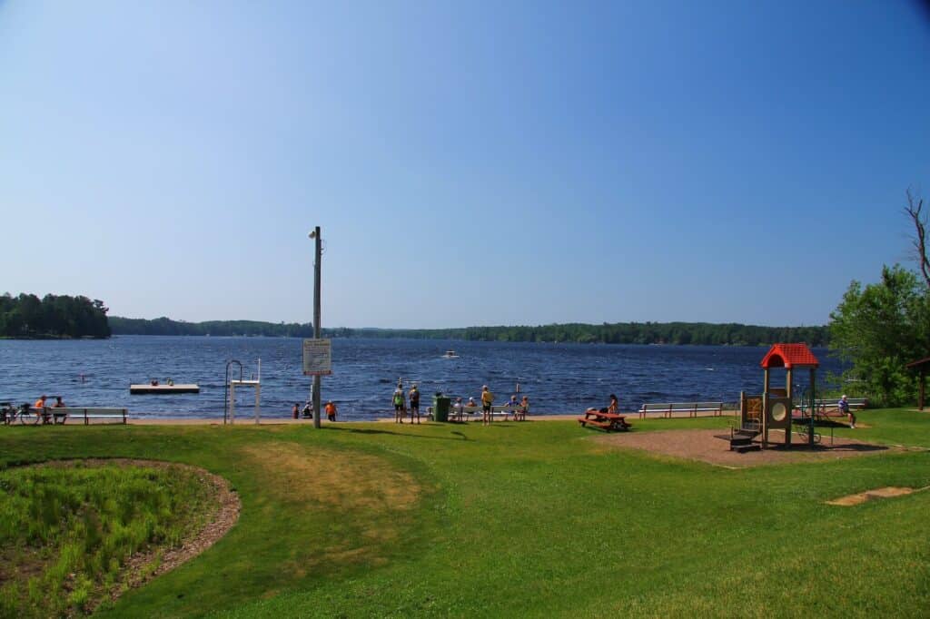 lake nebagamon beach