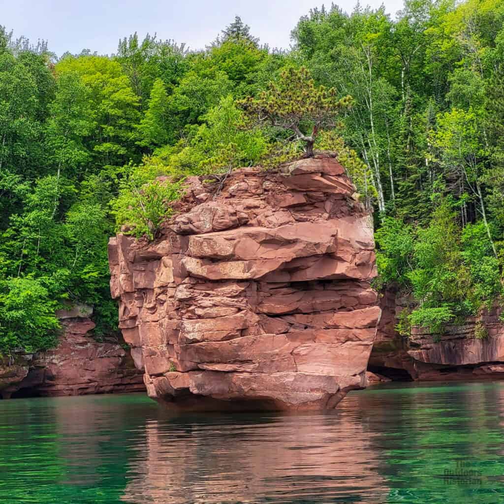 A sea stack on Stockton Island In the Apostle Islands