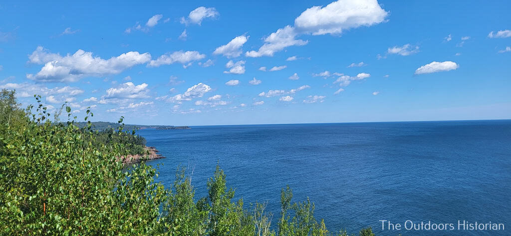 A view over Lake Superior from the Silver Creek Cliff Tunnel.